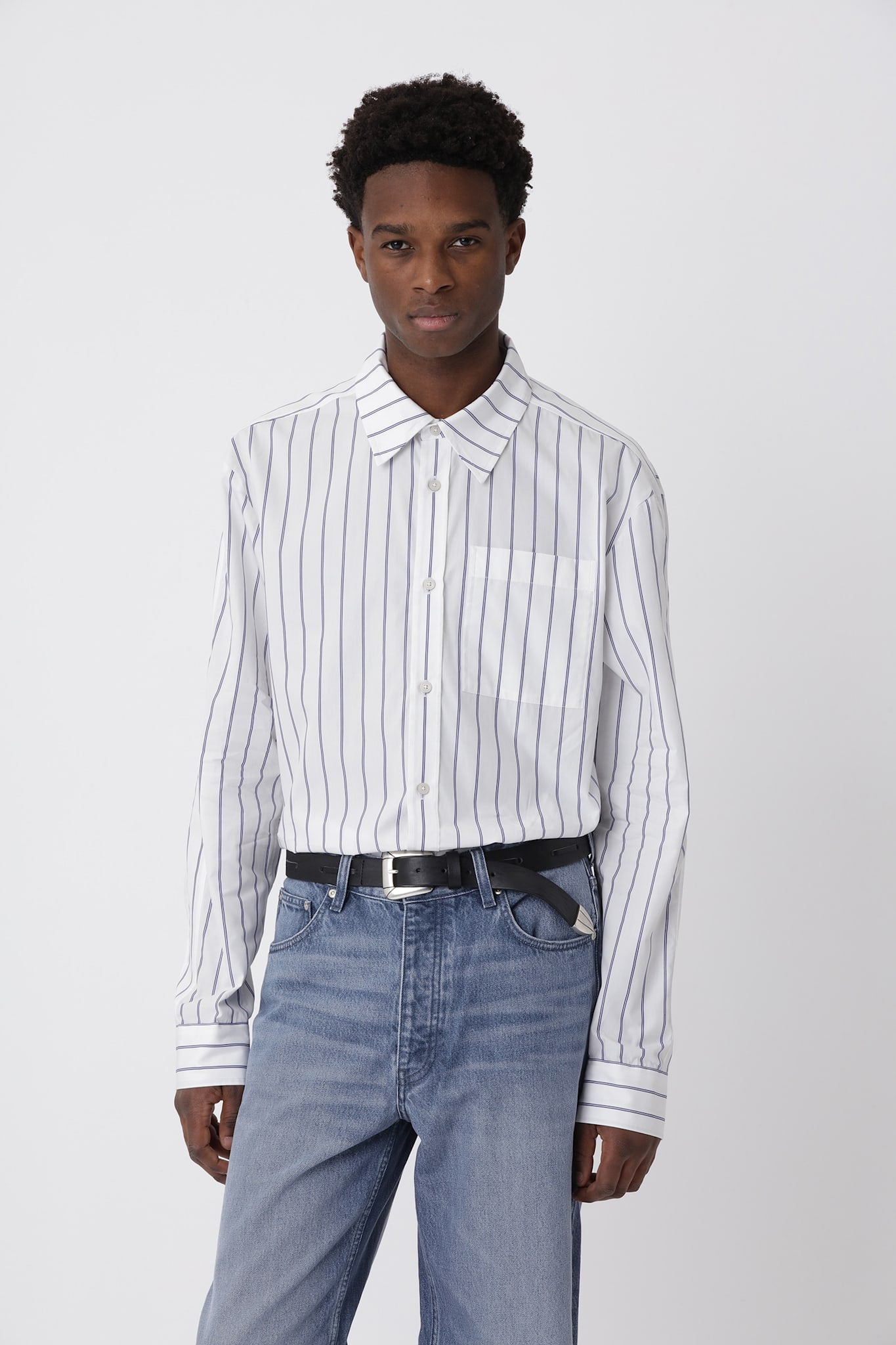 Knox Stripe Panel Shirt - Won Hundred Online Store