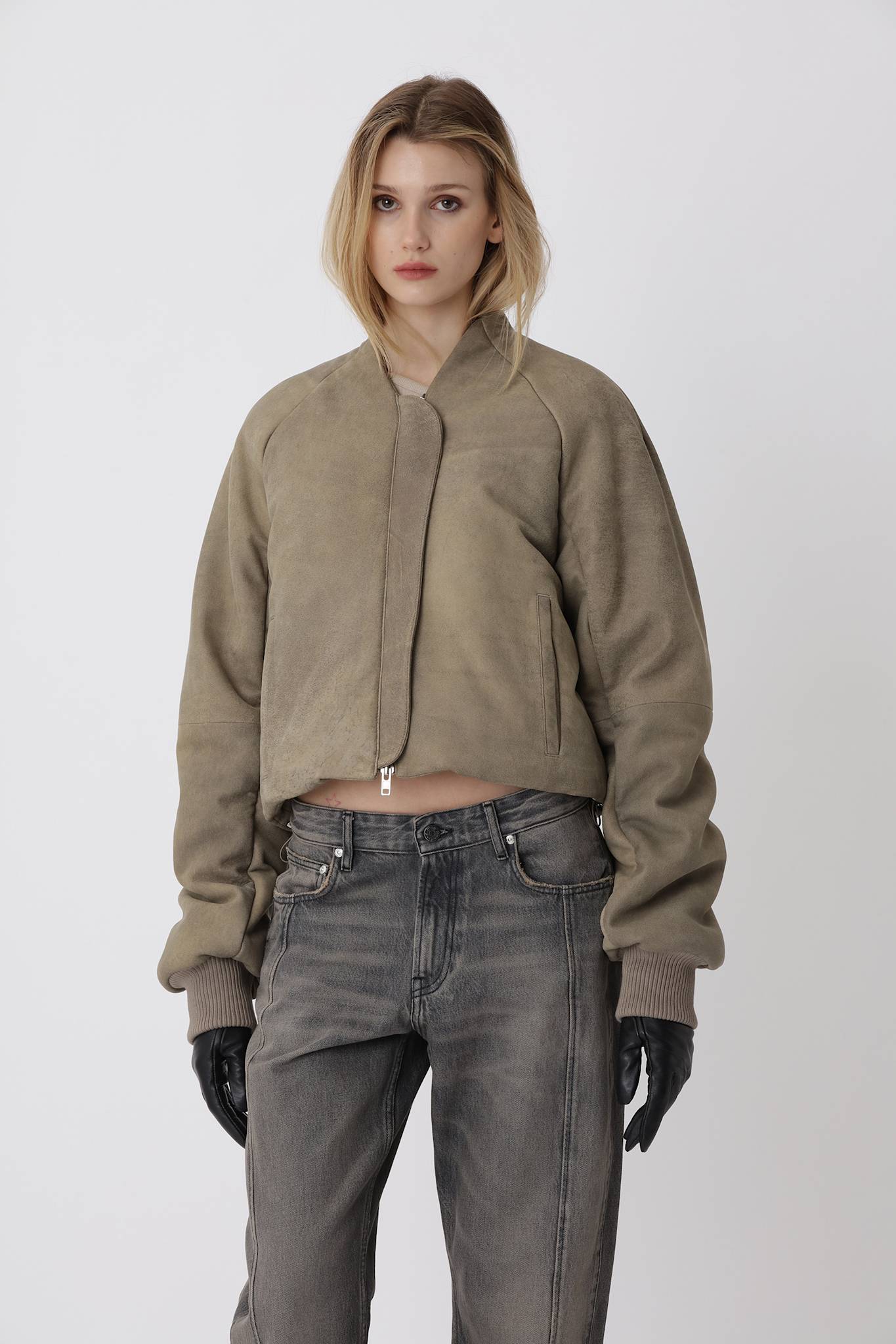 Ola leather Bomber jacket - Won Hundred Online Store