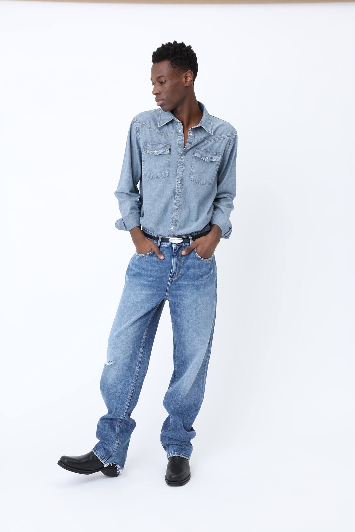 Alfred Washed Blue Shirt