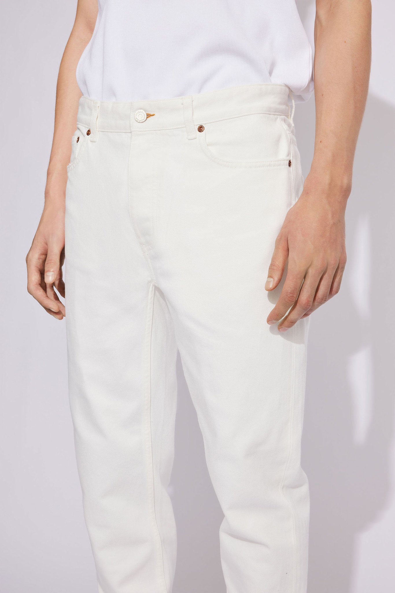 Won Hundred Men Ben 5-Pockets Tinted White