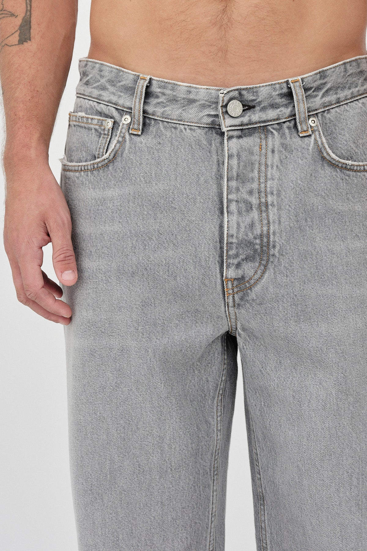 Won Hundred Men Steve Light Grey 6 5-Pockets Light Grey 6