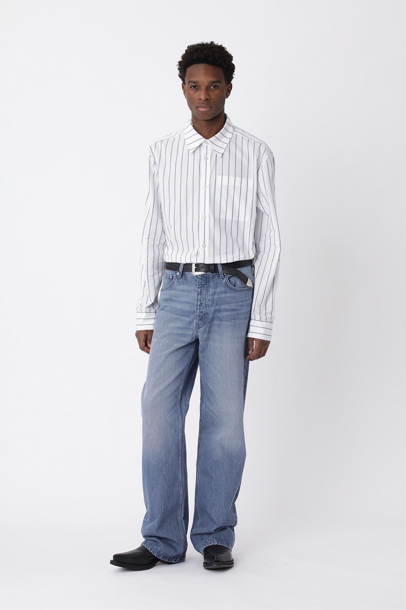 Knox Stripe Panel Shirt - Won Hundred Online Store