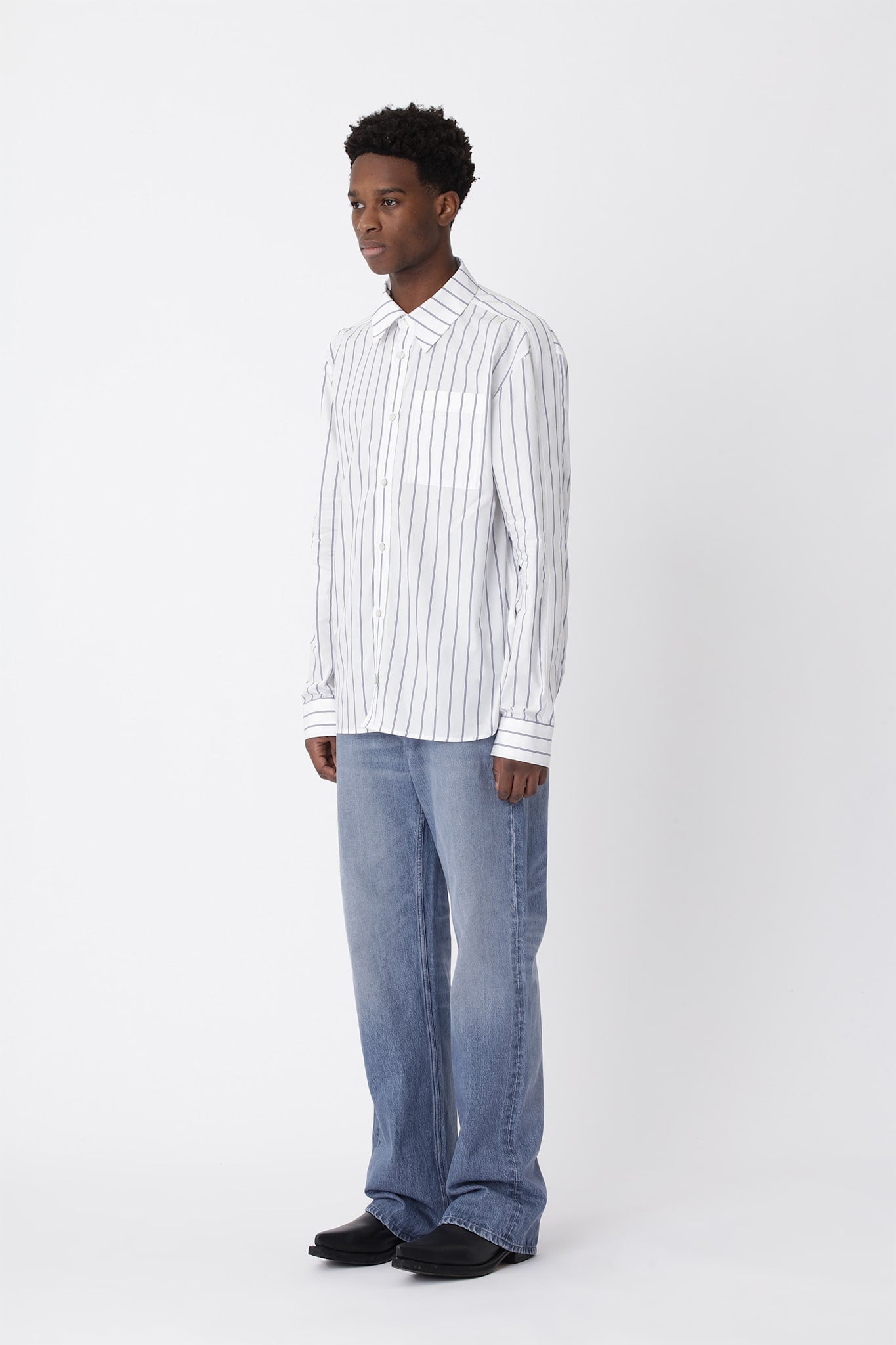 Knox Stripe Panel Shirt - Won Hundred Online Store