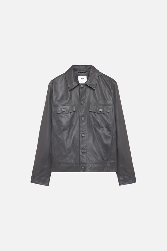 Clayton Leather Shirt Jacket