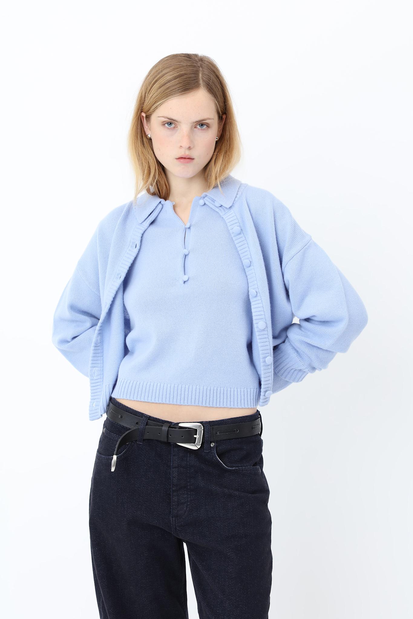 Paula Cashmere Knit Polo